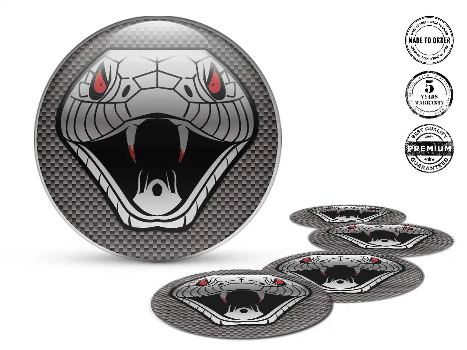 Resin Stickers Limited Sleek Dome Car Labels